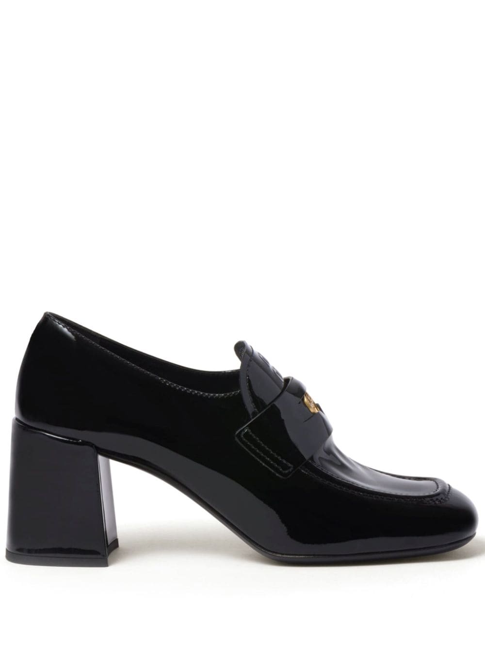 Miu Miu 65mm leather penny loafers - Black von Miu Miu