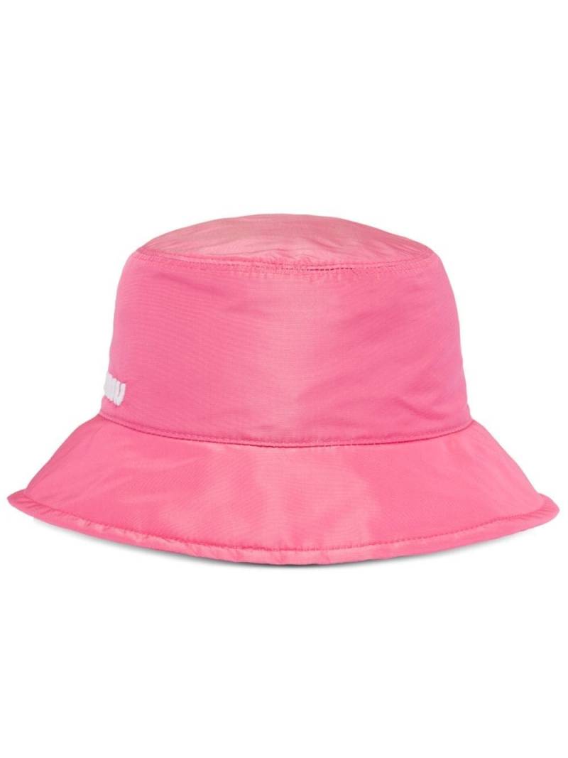 Miu Miu Faille bucket hat - Pink von Miu Miu