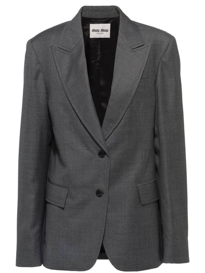 Miu Miu Grisaille single-breasted blazer - Grey von Miu Miu