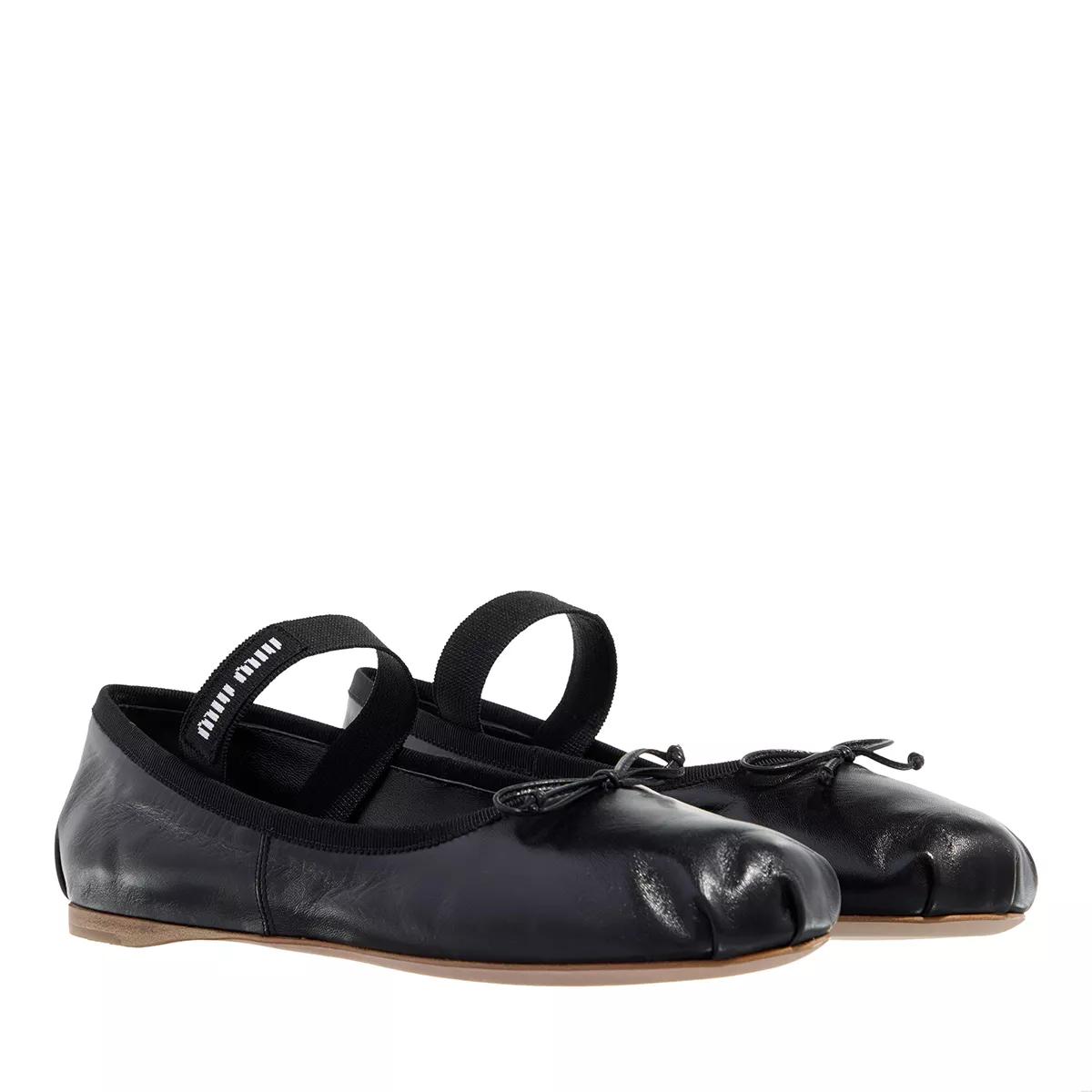 Miu Miu Loafers & Ballerinas - Ballerinas Leather - Gr. 36 (EU) - in Schwarz - für Damen von Miu Miu