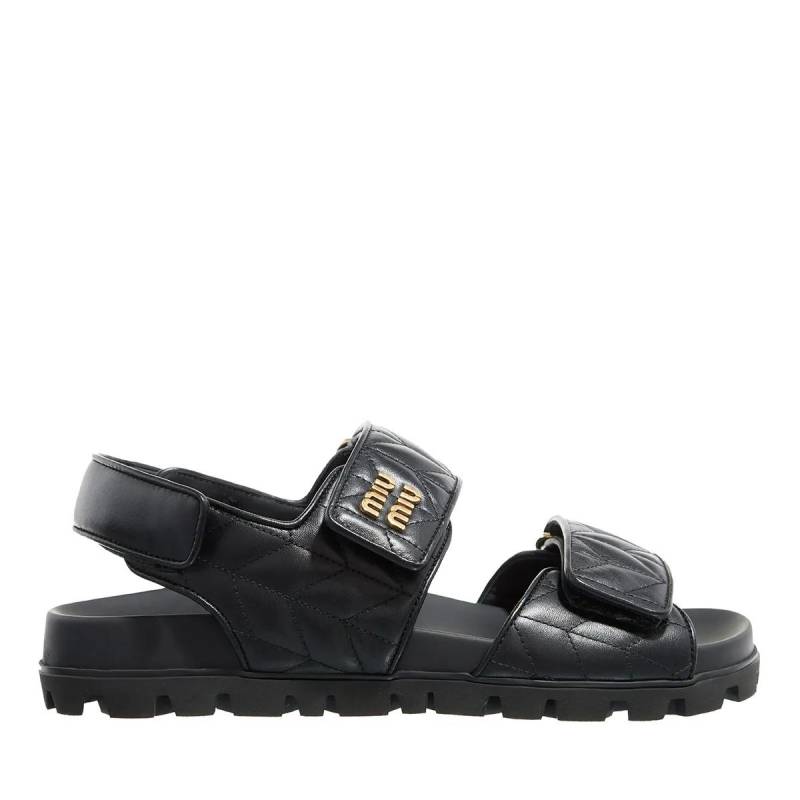 Miu Miu Low-Top Sneaker - Quilted Leather Sandals - Gr. 41 (EU) - in Schwarz - für Damen von Miu Miu