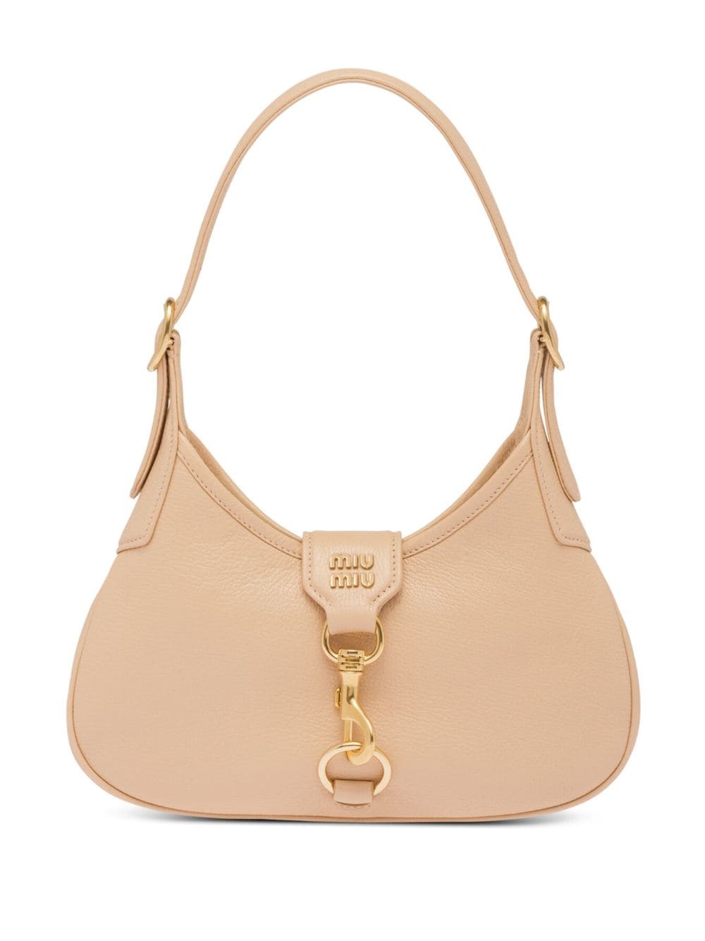 Miu Miu Madras leather shoulder bag - Neutrals von Miu Miu