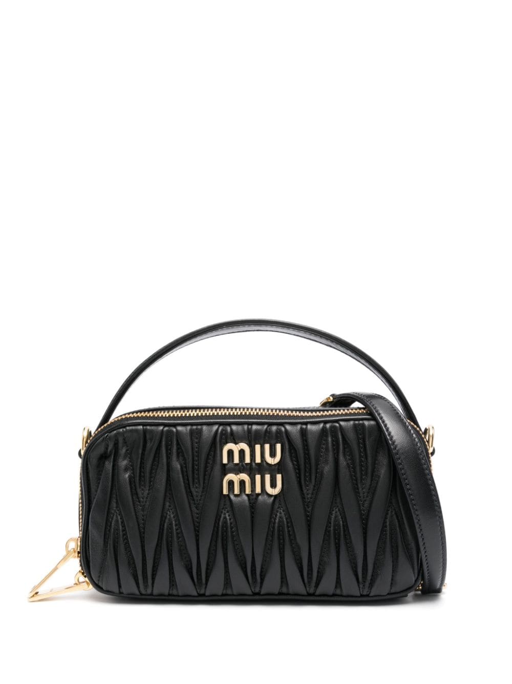 Miu Miu Matelassé leather cross-body bag - Black von Miu Miu