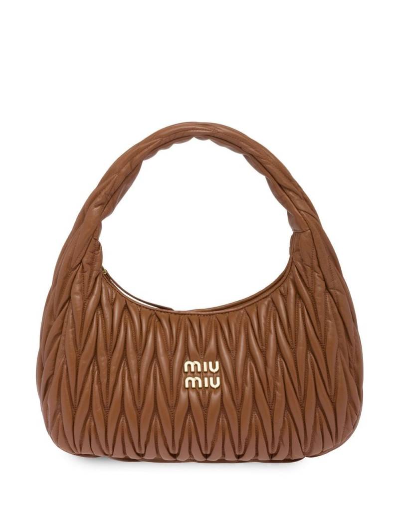 Miu Miu Wander matelassé shoulder bag - Brown von Miu Miu