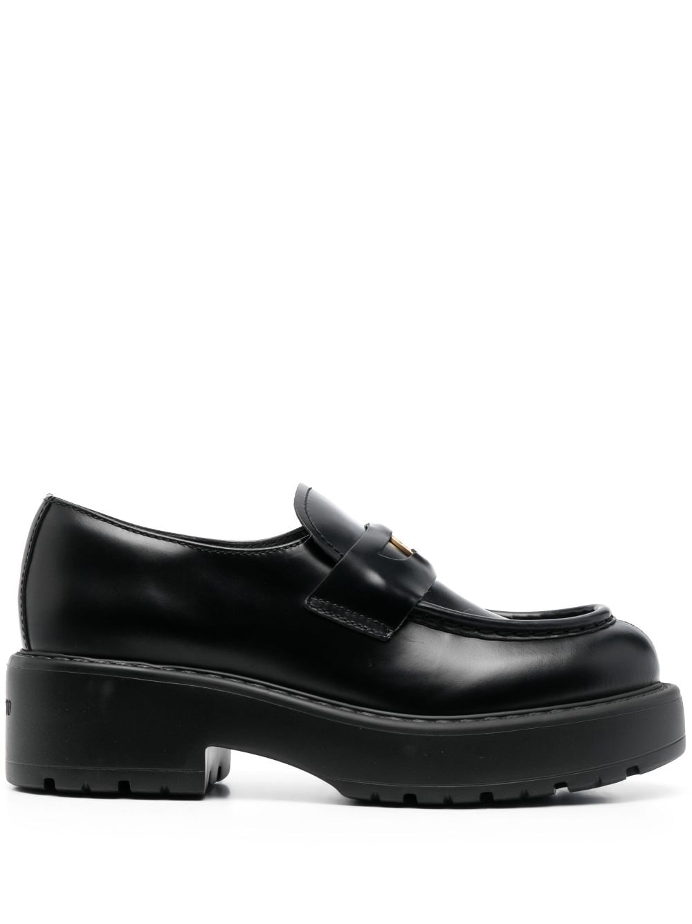 Miu Miu Penny leather loafers - Black von Miu Miu