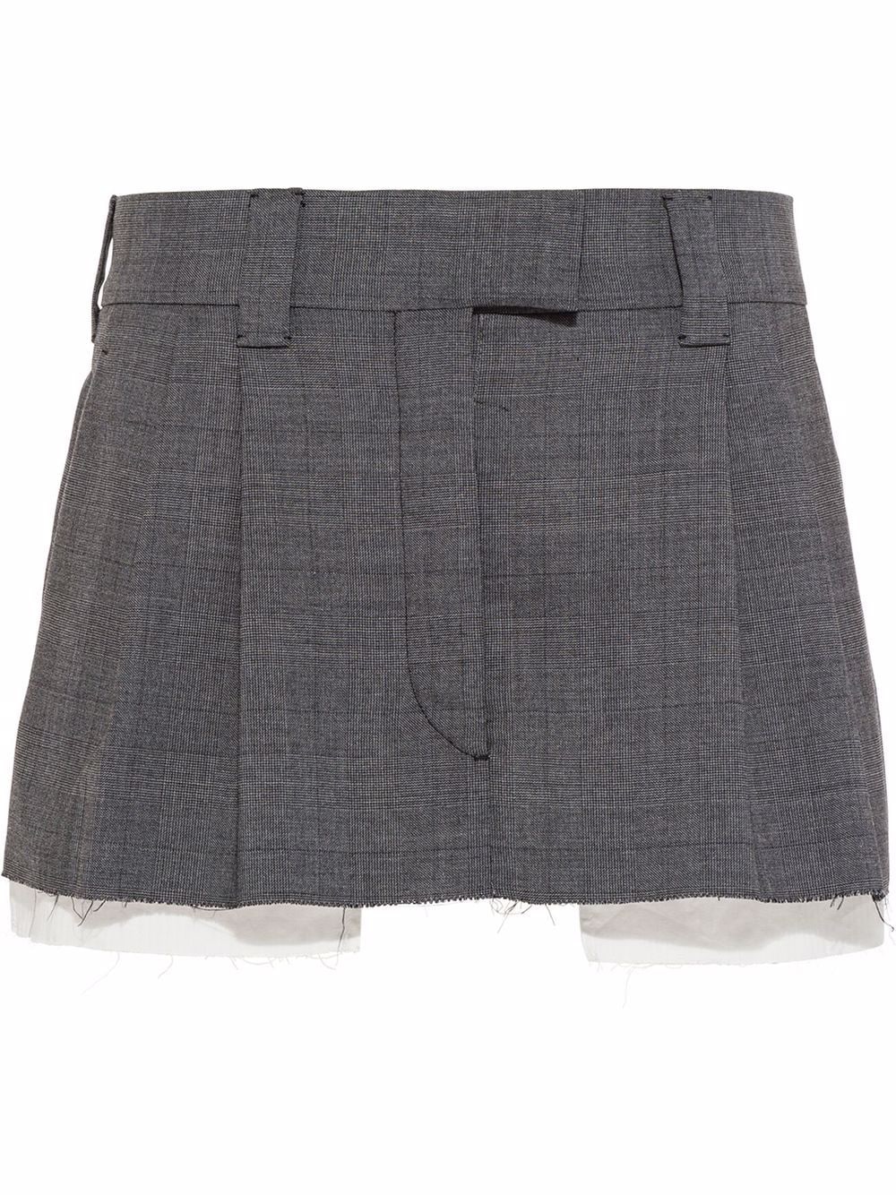 Miu Miu Prince-Of-Wales check mini skirt - Grey von Miu Miu