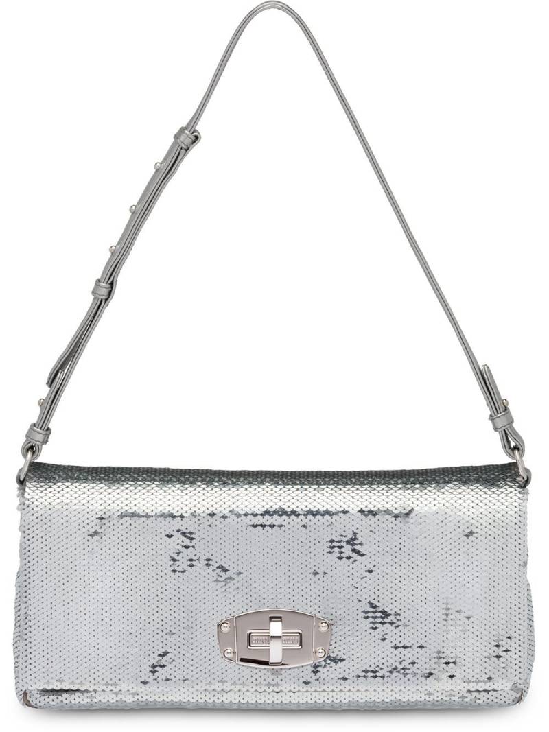 Miu Miu Sequin shoulder bag - Silver von Miu Miu