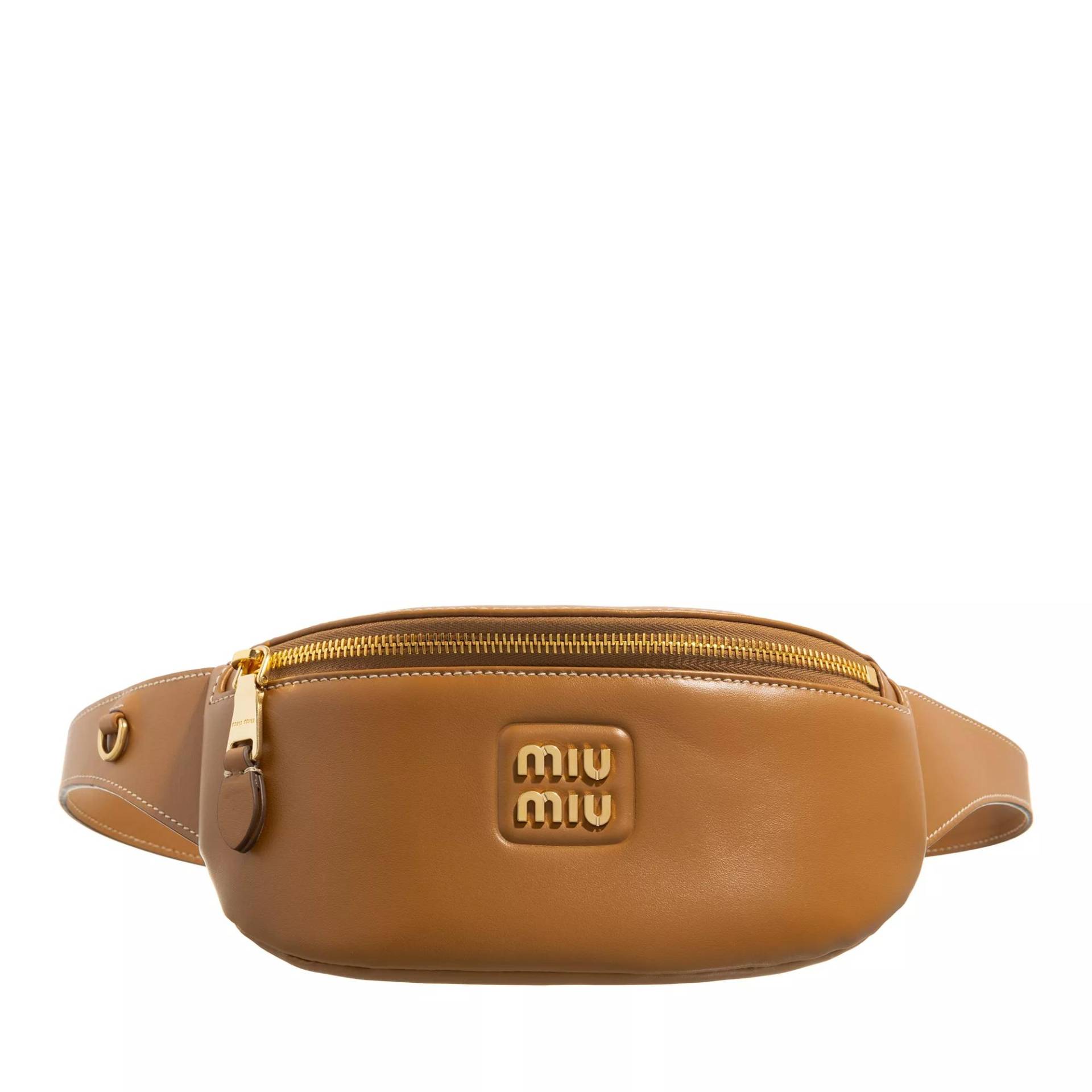 Miu Miu Umhängetasche - Logo Belt Bag - Gr. unisize - in Braun - für Damen von Miu Miu