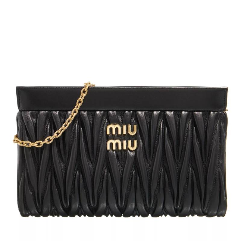 Miu Miu Umhängetasche - Matelassé Nappa Leather Clutch - Gr. unisize - in Schwarz - für Damen von Miu Miu