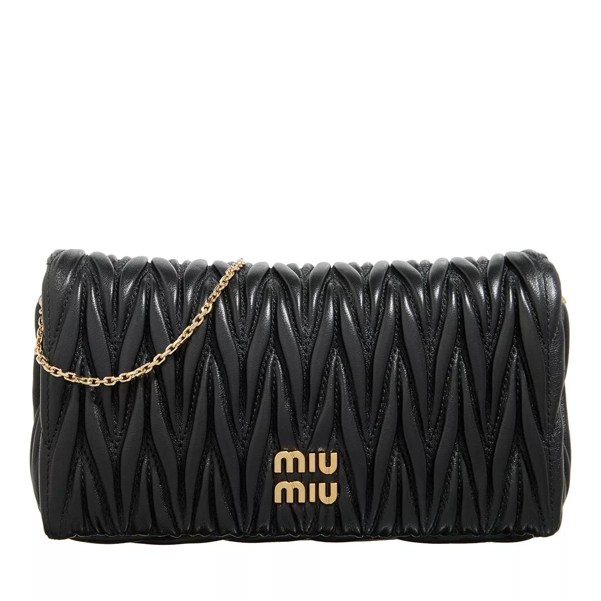 Miu Miu Umhängetasche - Matelless Nappa Leather Mini Bag - Gr. unisize - in Schwarz - für Damen von Miu Miu