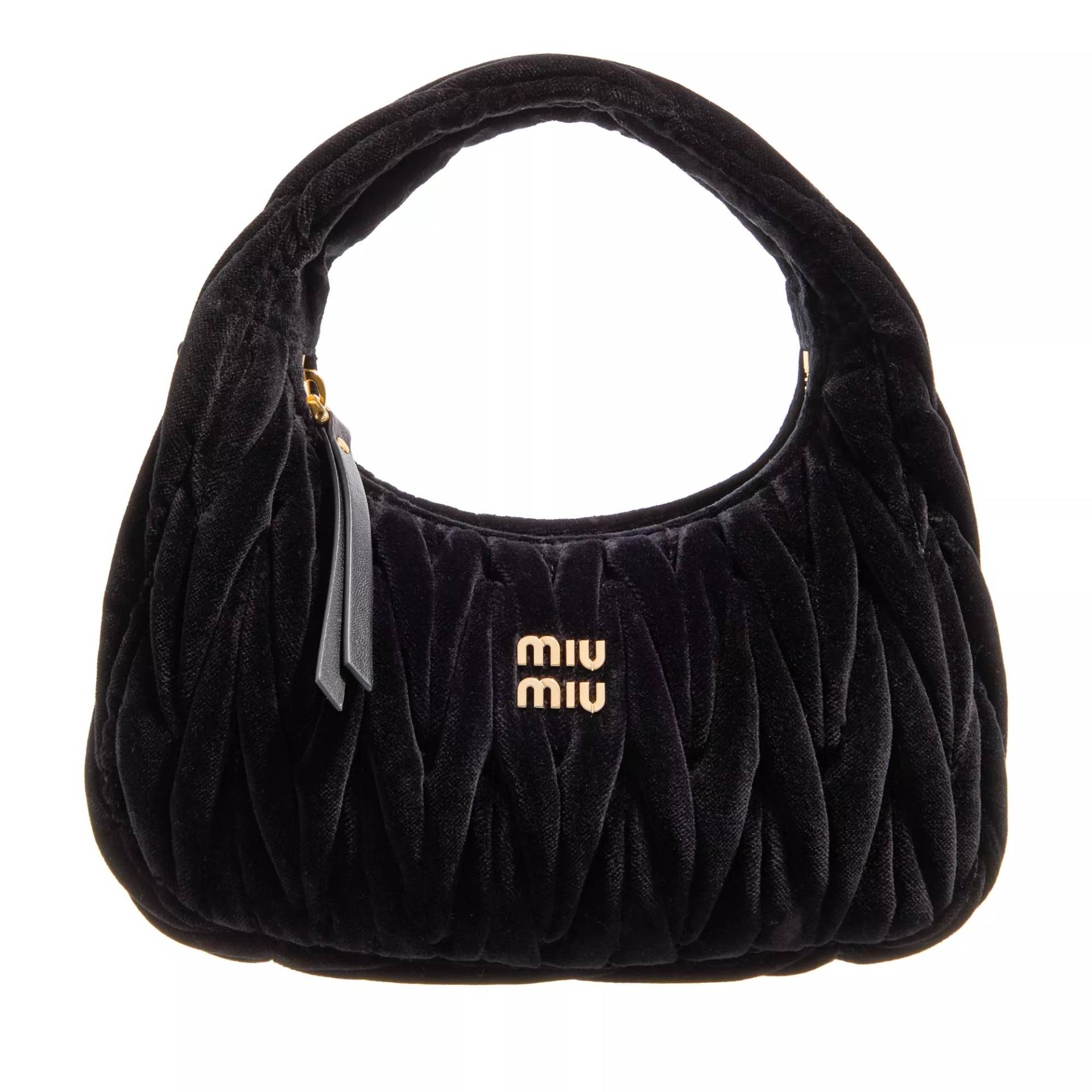 Miu Miu Umhängetasche - Wander Hobo Bag With Matelasse Nappa Leather - Gr. unisize - in Schwarz - für Damen von Miu Miu