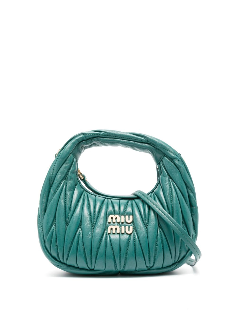 Miu Miu Wander matelassé mini bag - Green von Miu Miu
