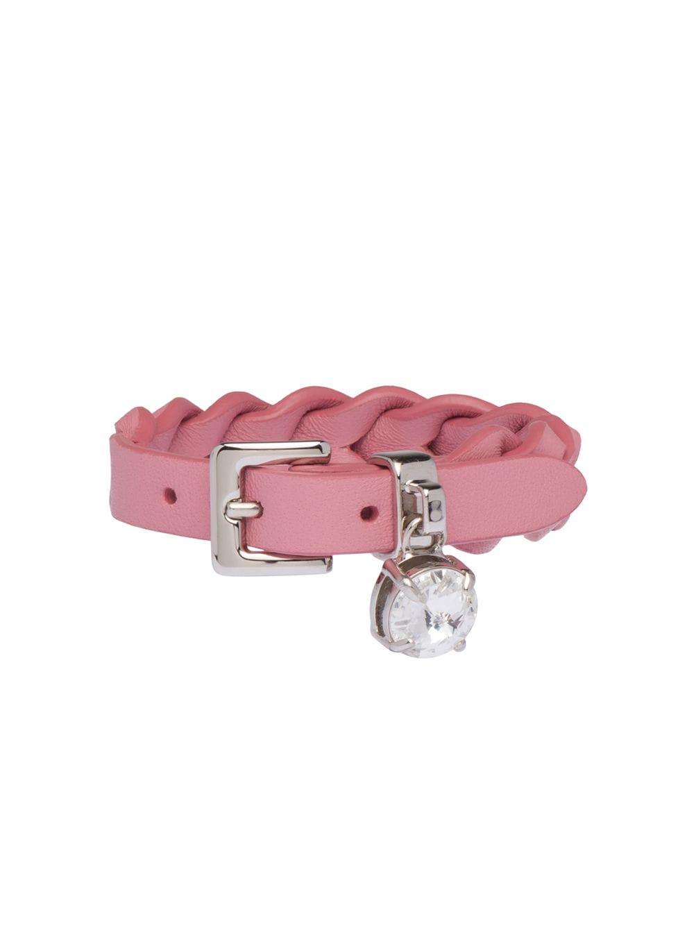 Miu Miu Woven nappa leather bracelet - Pink von Miu Miu