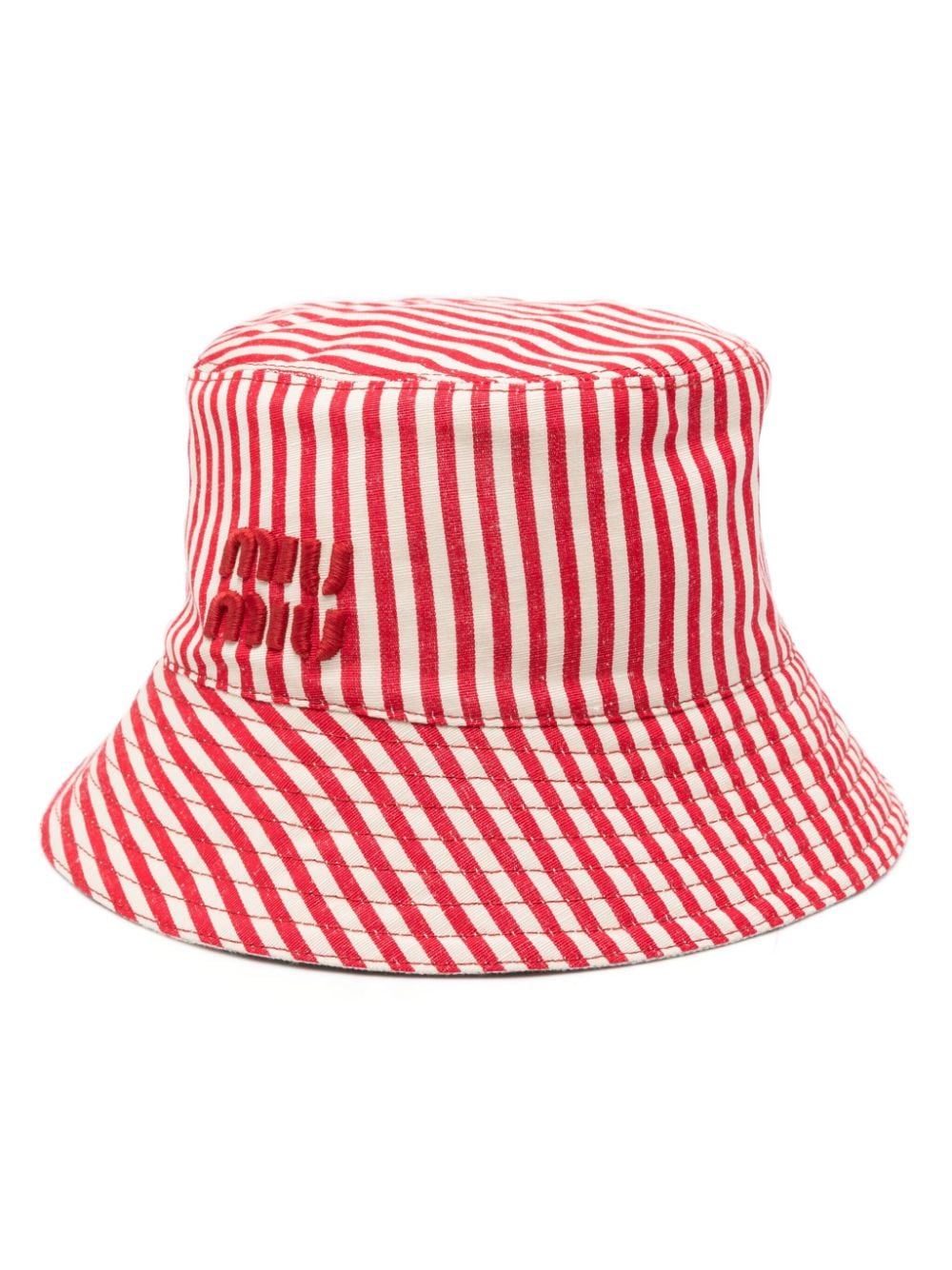 Miu Miu appliqué-logo clutch and bucket hat (two-piece set) - Neutrals von Miu Miu