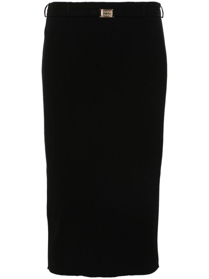 Miu Miu belted pencil skirt - Black von Miu Miu
