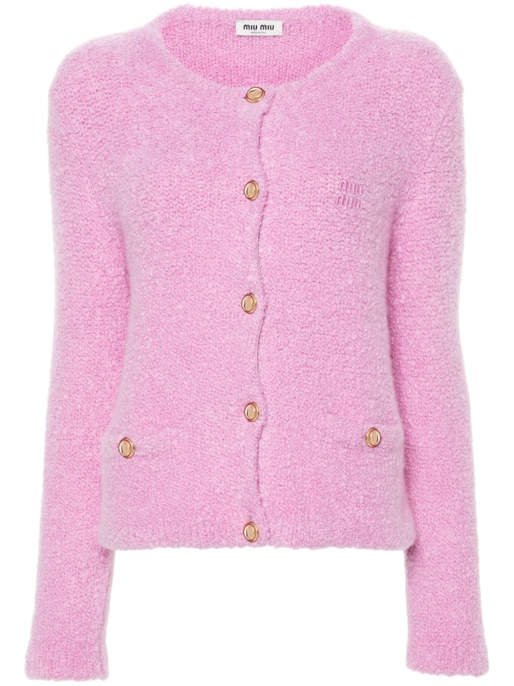 Miu Miu bouclé cashmere-blend cardigan - Pink von Miu Miu