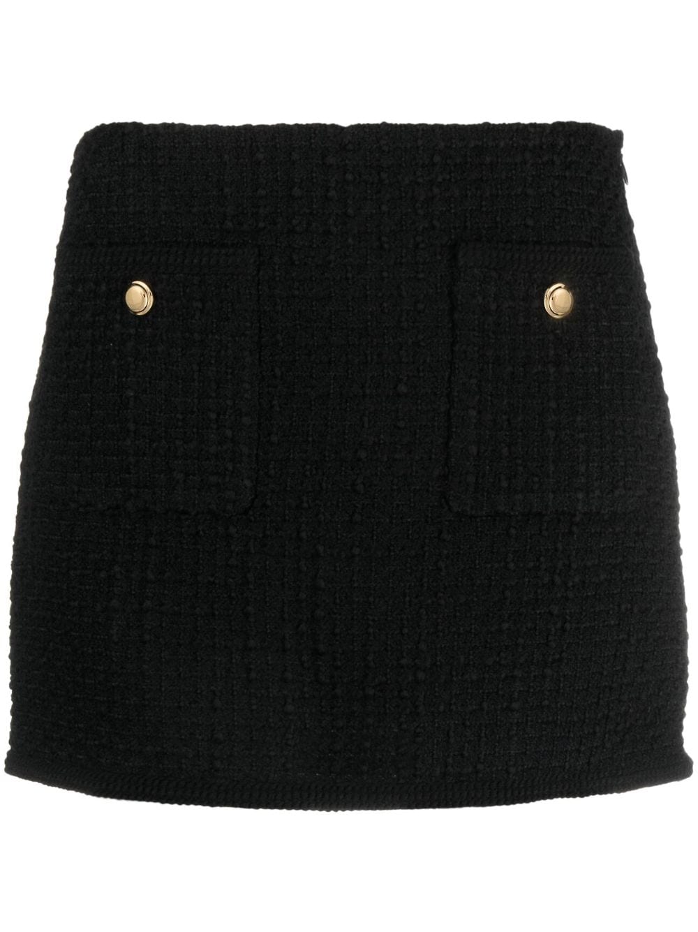 Miu Miu button-detail bouclé miniskirt - Black von Miu Miu