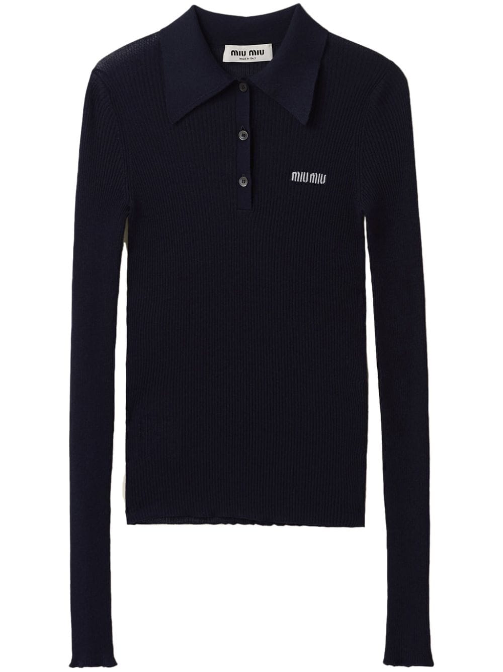 Miu Miu cashmere polo shirt - Blue von Miu Miu