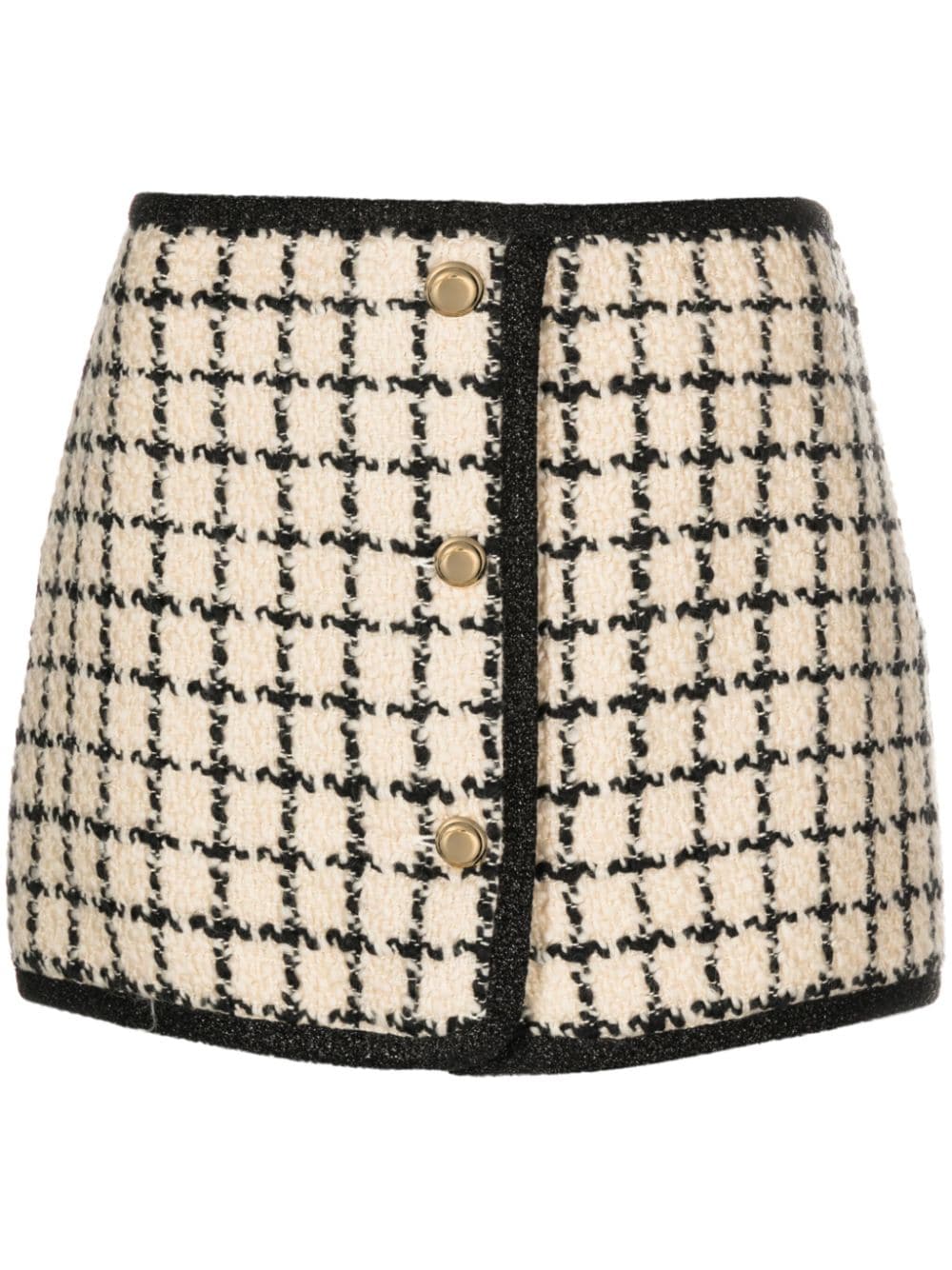 Miu Miu check-pattern tweed miniskirt - White von Miu Miu