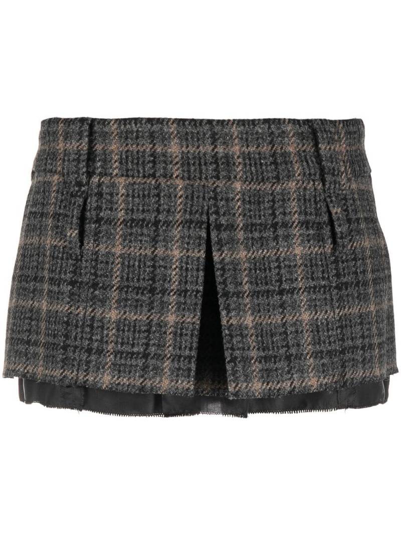 Miu Miu check-print mini skirt - Grey von Miu Miu