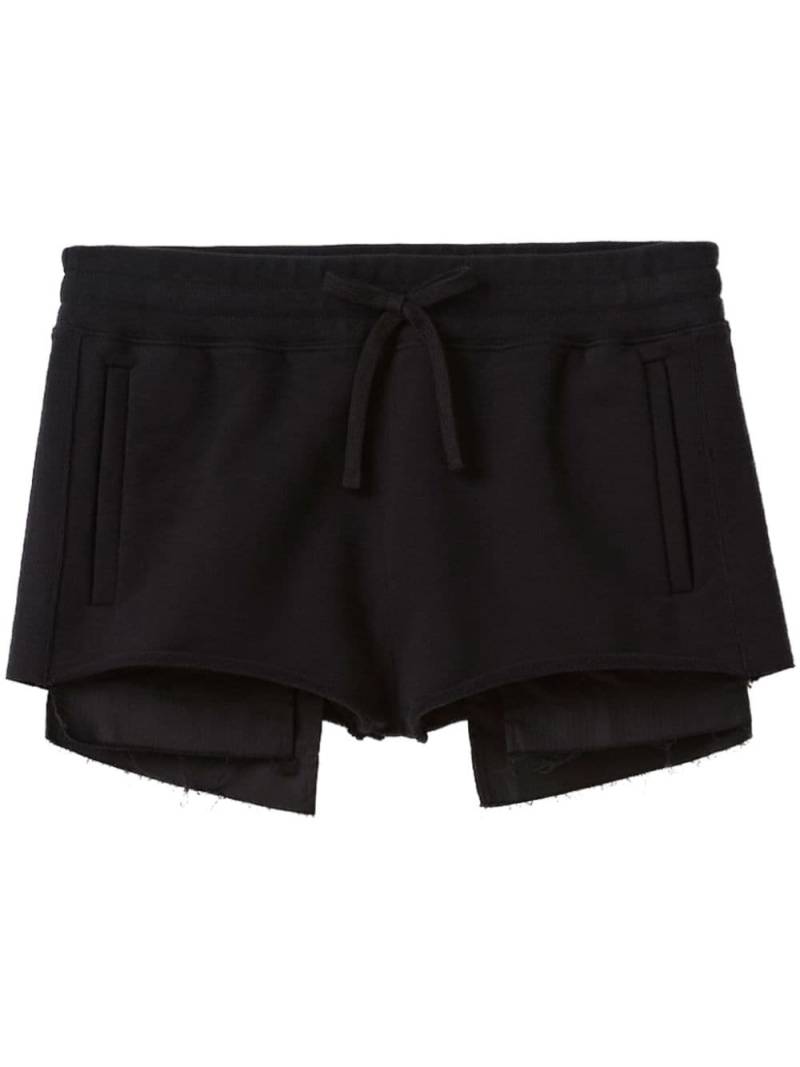 Miu Miu cotton track shorts - Black von Miu Miu