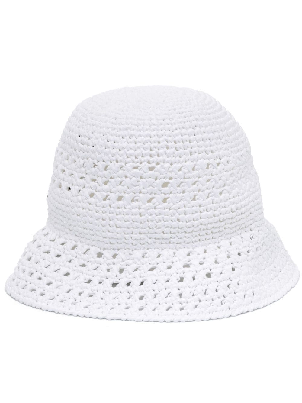 Miu Miu crochet-knit bucket hat - White von Miu Miu