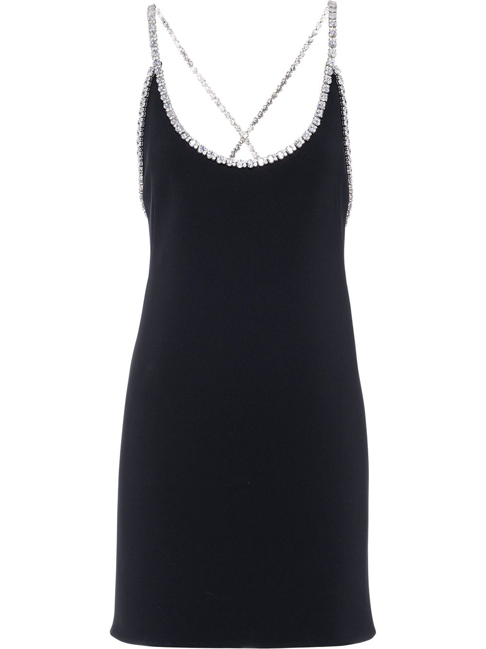 Miu Miu crystal trim shift dress - Black von Miu Miu