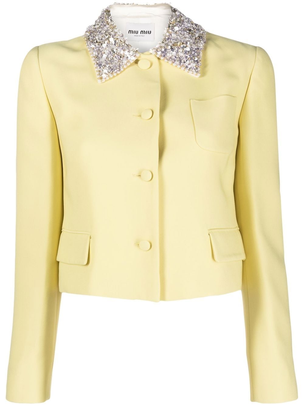 Miu Miu embellished fitted jacket - Yellow von Miu Miu