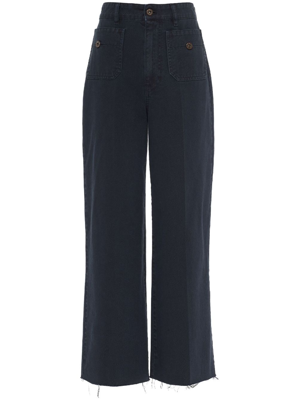 Miu Miu garment-dyed trousers - Blue von Miu Miu