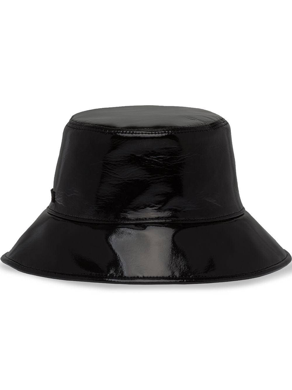 Miu Miu high-shine finish bucket hat - Black von Miu Miu