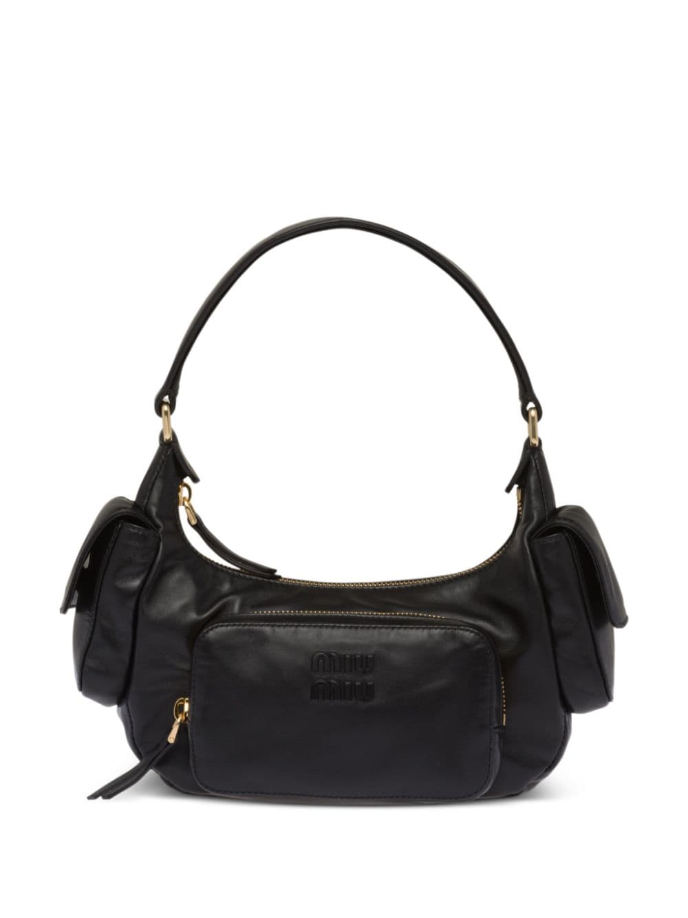 Miu Miu leather shoulder bag - Black von Miu Miu