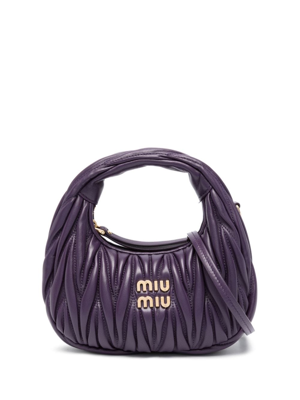 Miu Miu Wander matelassé mini bag - Purple von Miu Miu