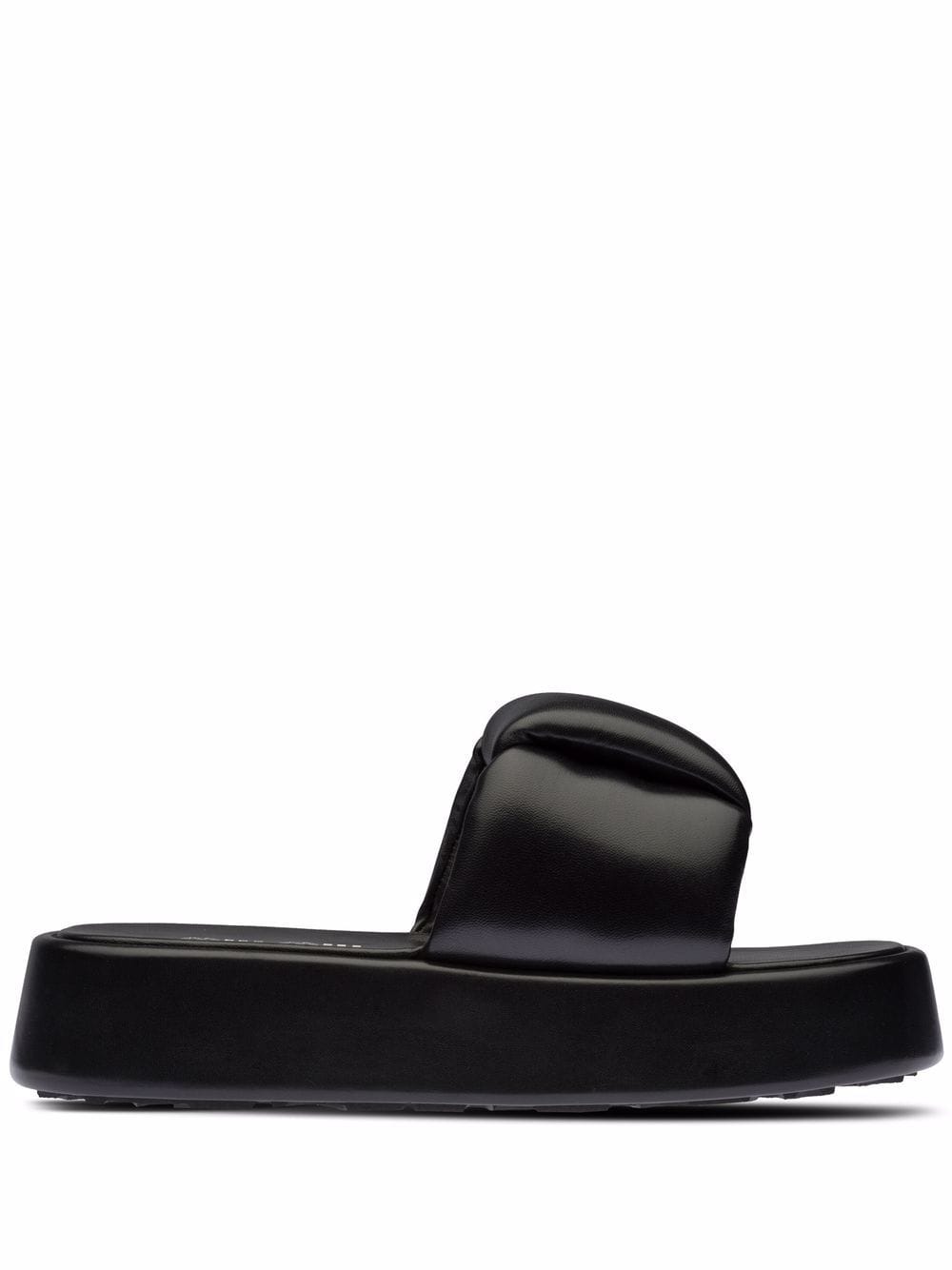 Miu Miu padded leather sandals - Black von Miu Miu
