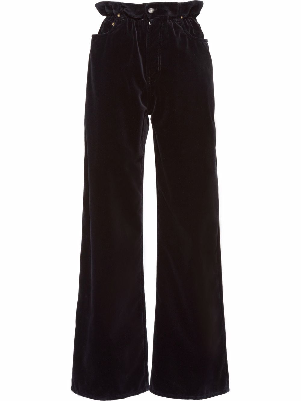 Miu Miu paperbag-waist wide-leg trousers - Black von Miu Miu