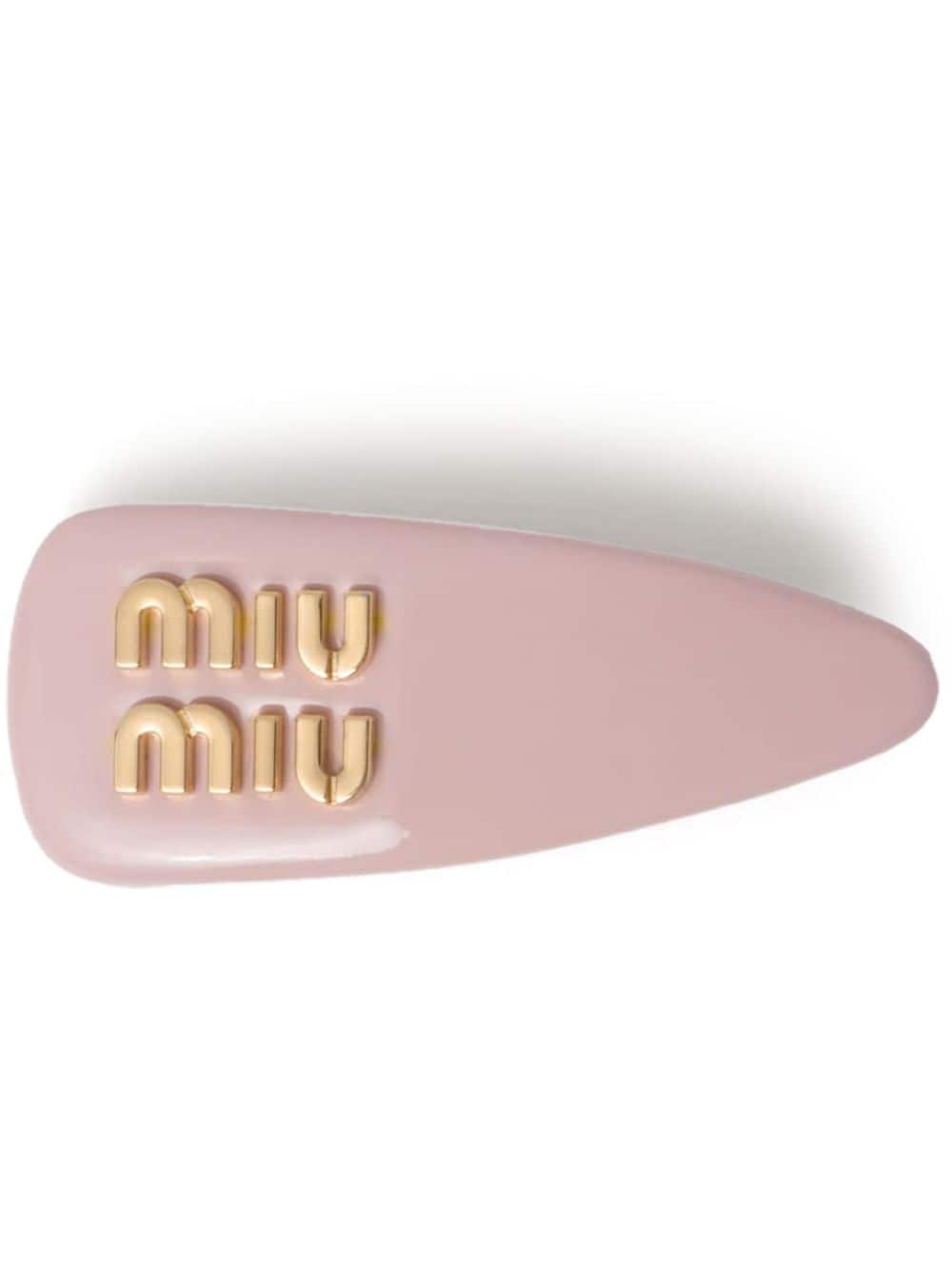 Miu Miu patent-leather hair clip - Pink von Miu Miu