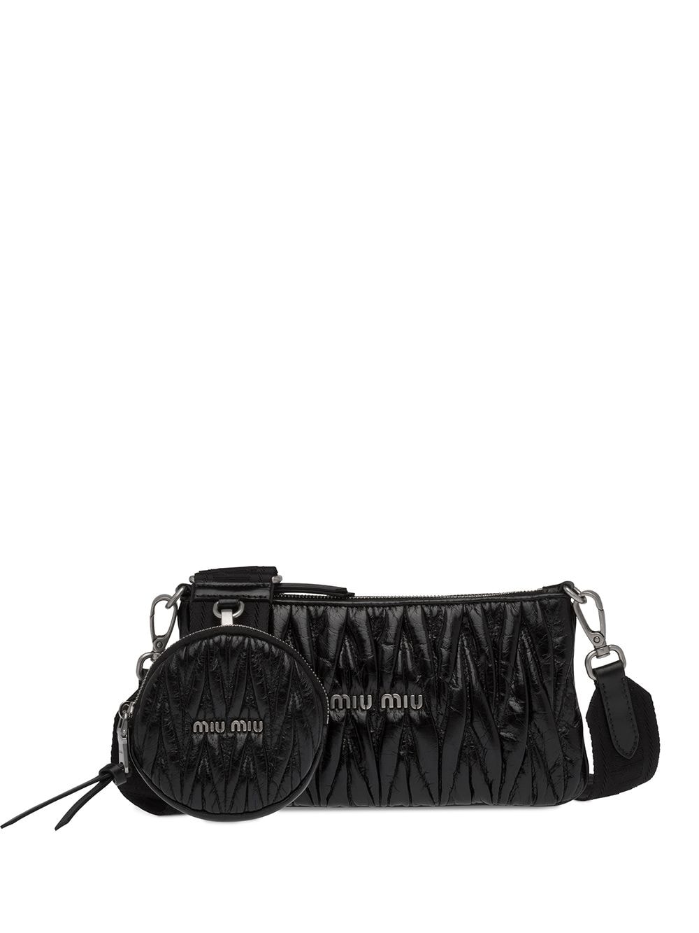 Miu Miu quilted matelassé clutch bag - Black