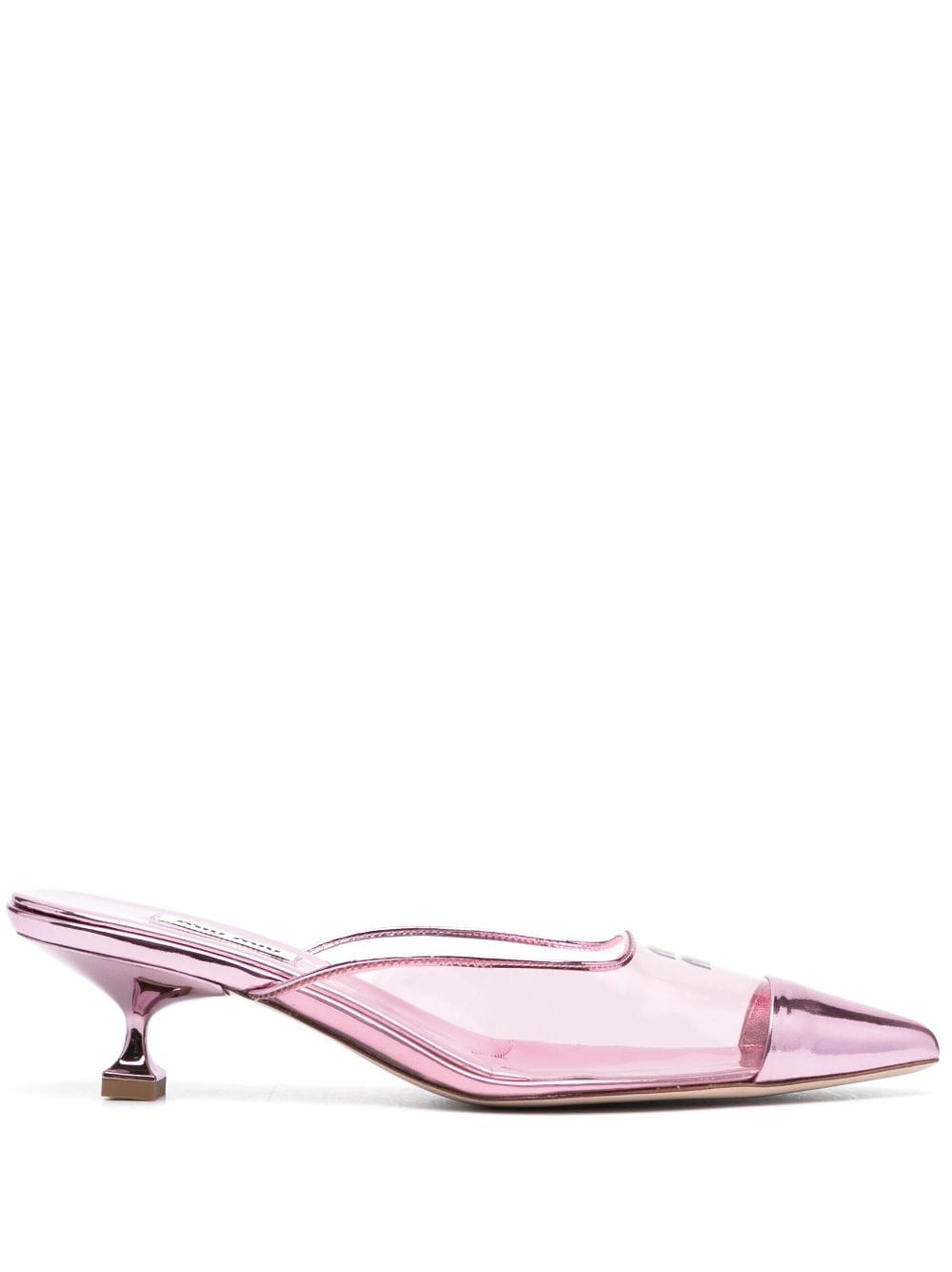 Miu Miu transparent contrasting-toecap mules - Pink von Miu Miu