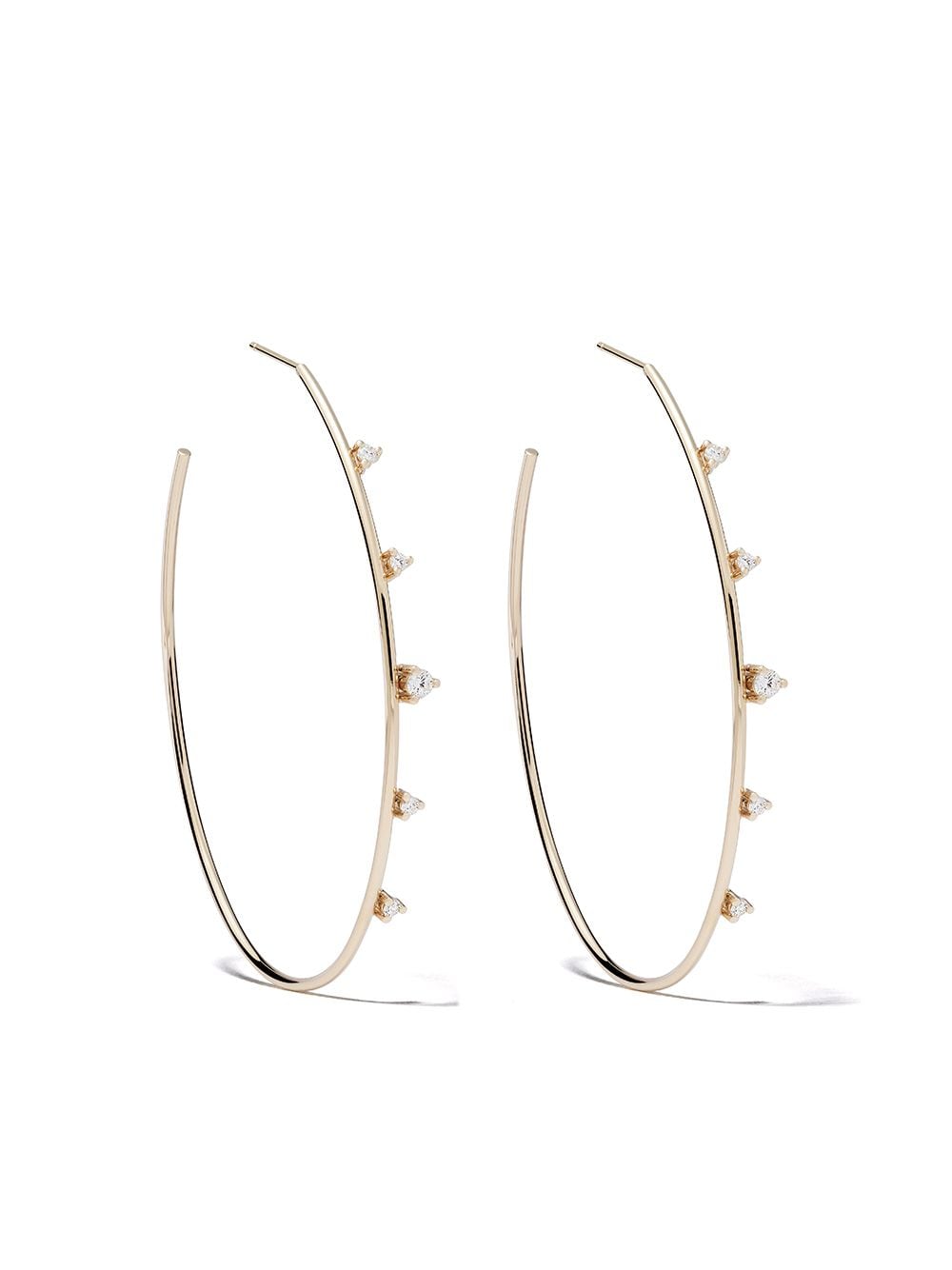 Mizuki 14kt gold diamond hoop earrings von Mizuki