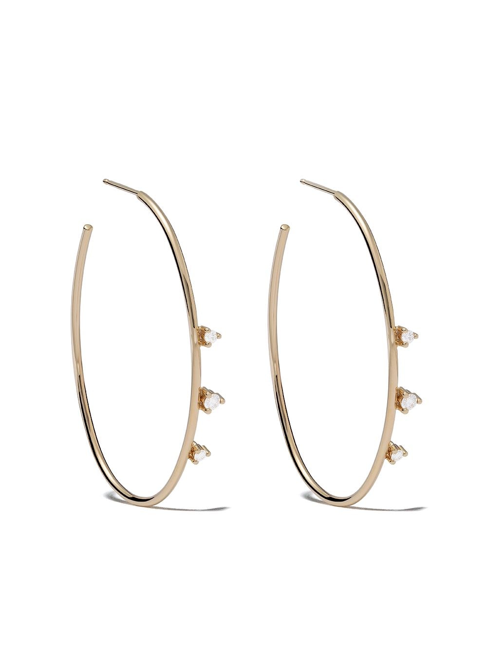 Mizuki 14kt gold diamond hoop earrings von Mizuki