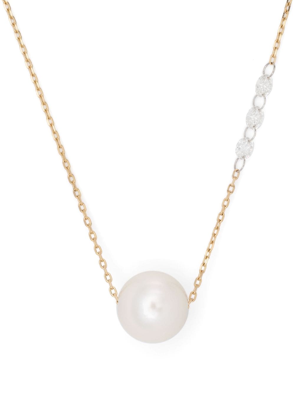 Mizuki 14kt yellow gold Sea Of Beauty pearl and diamond necklace von Mizuki