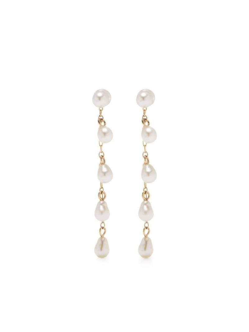 Mizuki 14kt yellow gold Sea of Beauty pearl drop earrings von Mizuki