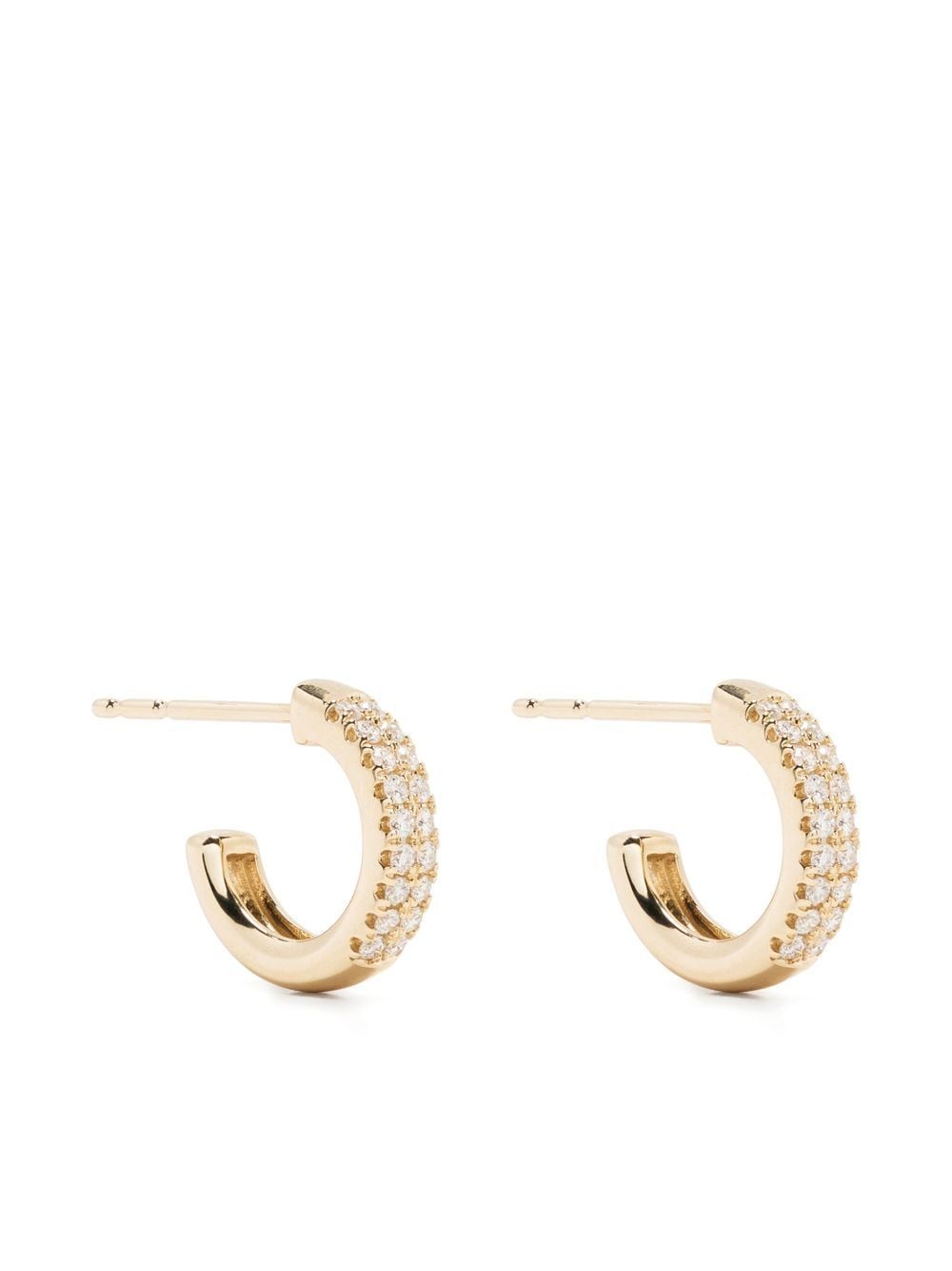 Mizuki 14kt yellow gold diamond hoop earrings von Mizuki