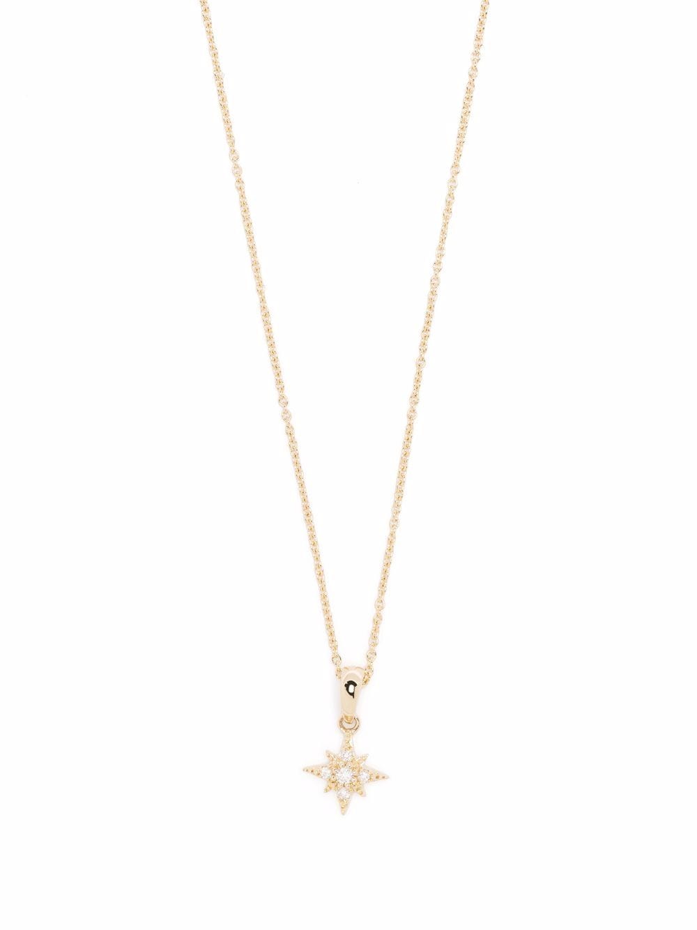 Mizuki 14kt yellow gold diamond small star pendant von Mizuki