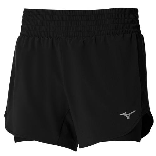 Mizuno Sport 2in1 4.5 Short W - Black (Grösse: L) von Mizuno Sport