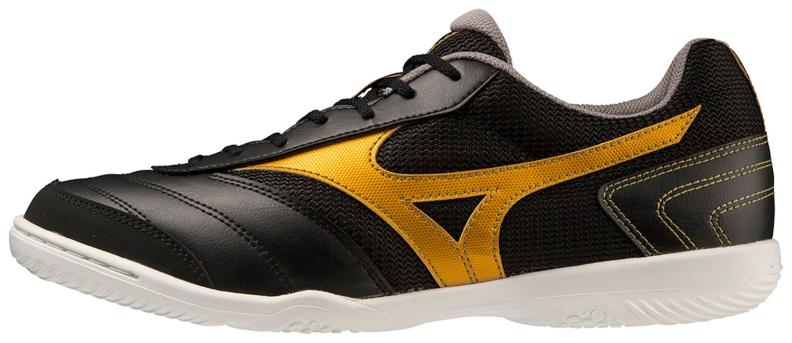 Mizuno Sport Hallenfussballschuh MRL Sala Club IN Football Indoor Footwear - Black/MP Gold (Grösse: UK 10) von Mizuno Sport