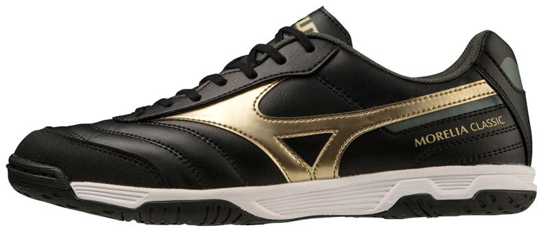 Mizuno Sport Hallenfussballschuh Morelia Sala Classic TF Football Indoor Footwear - Black/Gold/Dark Shadow (Grösse: UK 6.5) von Mizuno Sport