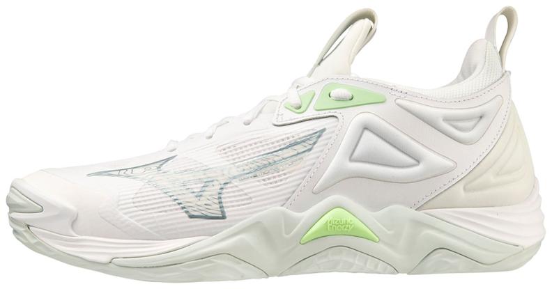 Mizuno Sport Volleyballschuh Wave Momentum 3 W Indoor Women - White/Glacial Ridge/Patina Green (Grösse: UK 4.5) von Mizuno Sport