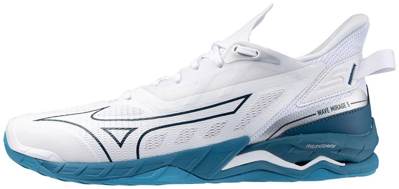 Mizuno Sport Handballschuh Wave Mirage 5 M/UX Indoor Men - White/Sailor Blue/Silver (Grösse: UK 10) von Mizuno Sport