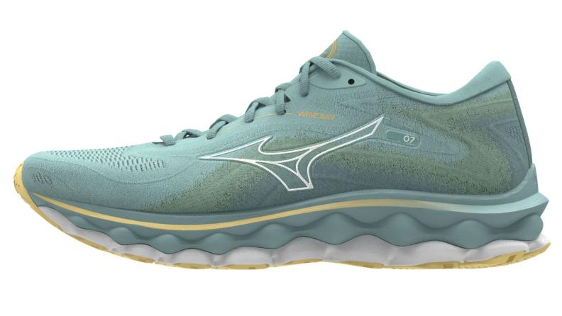 Mizuno Sport Laufschuh Wave Sky 7 W Neutral Women - Eggshell Blue/White/Sunshine (Grösse: UK 5.5) von Mizuno Sport