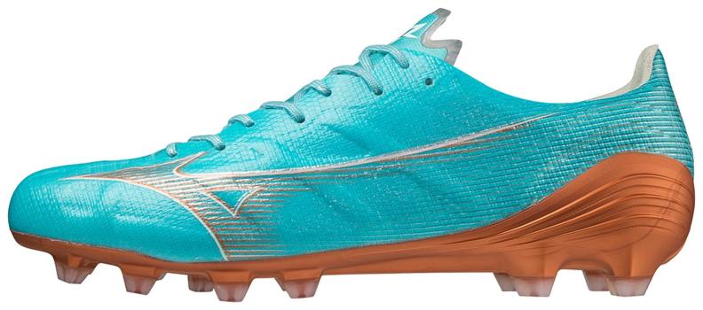 Mizuno Sport Mizuno Alpha Elite MD Football Footwear - Blue Curacao/Snow White/Red Brown Satin (Grösse: UK 8.5) von Mizuno Sport